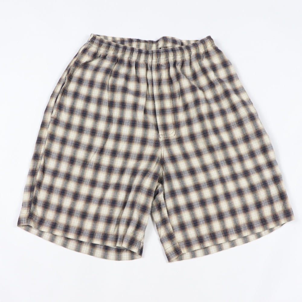 90s Mens Small Streetwear Plaid Cotton Shorts